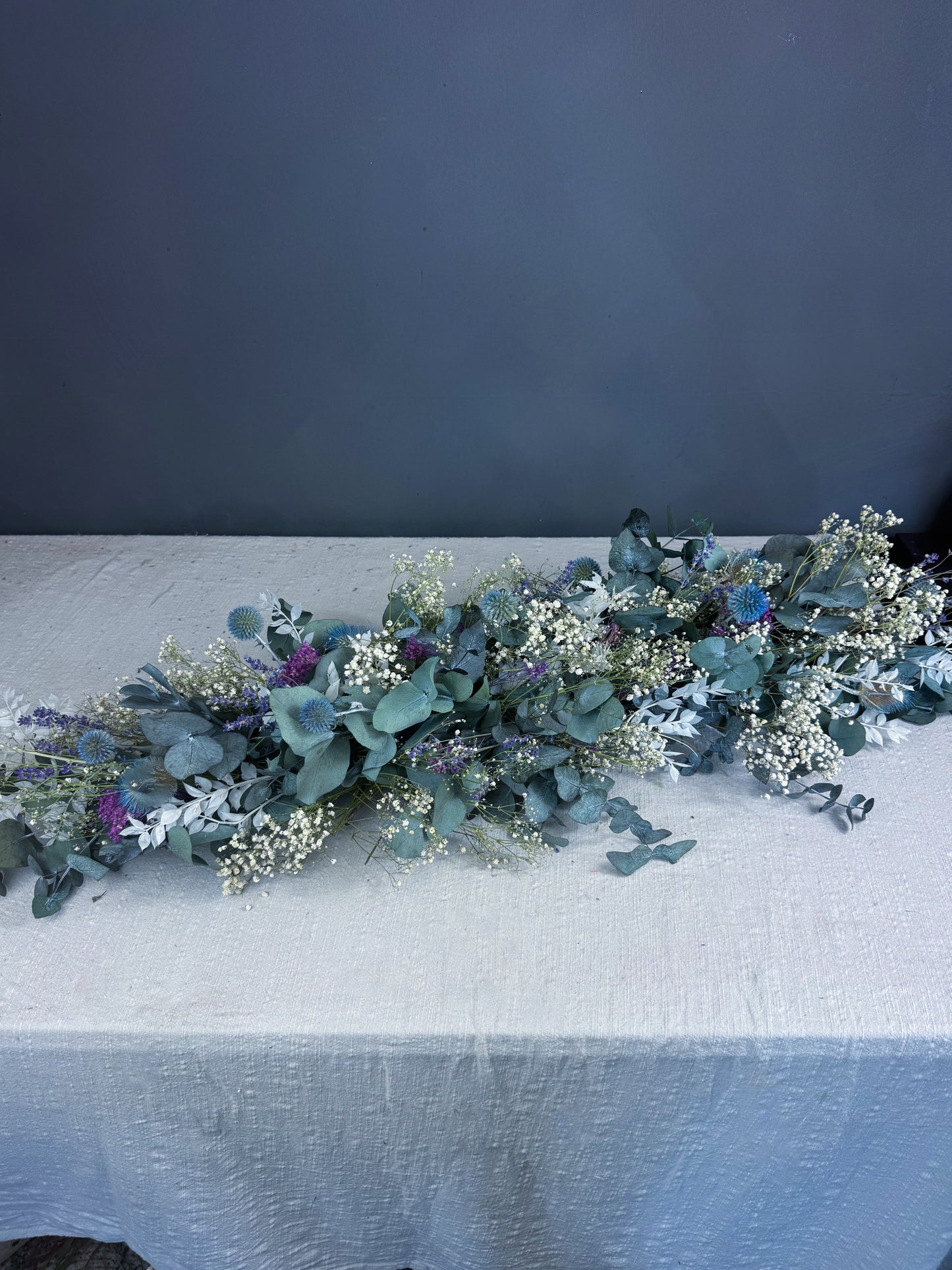 Devon dried flower wedding garland