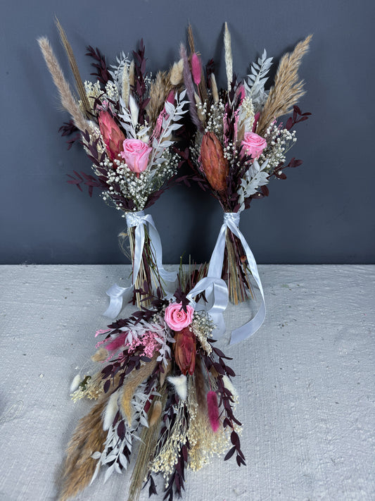 Carmen dried bridesmaid bouquet