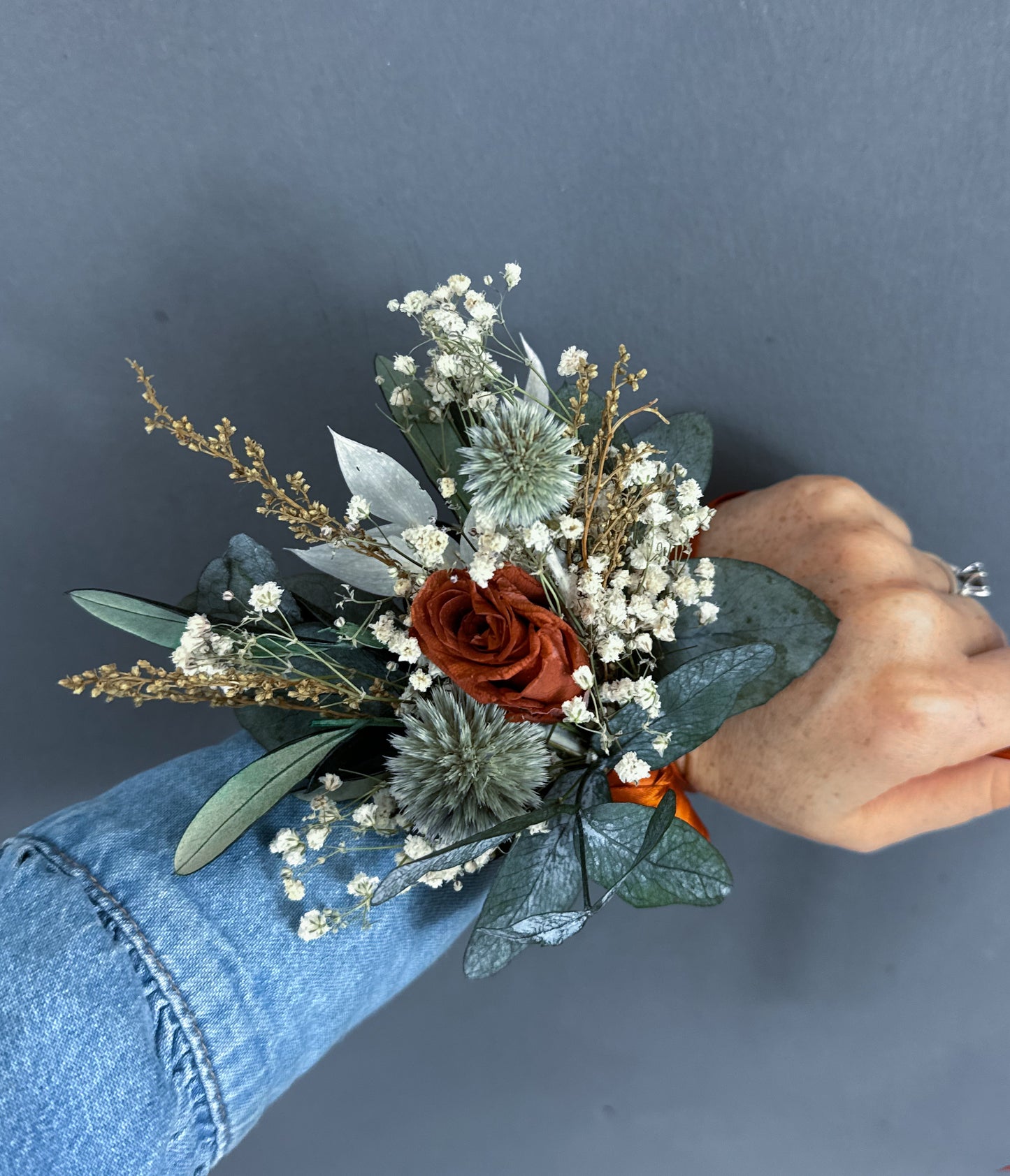 Penny wrist corsage