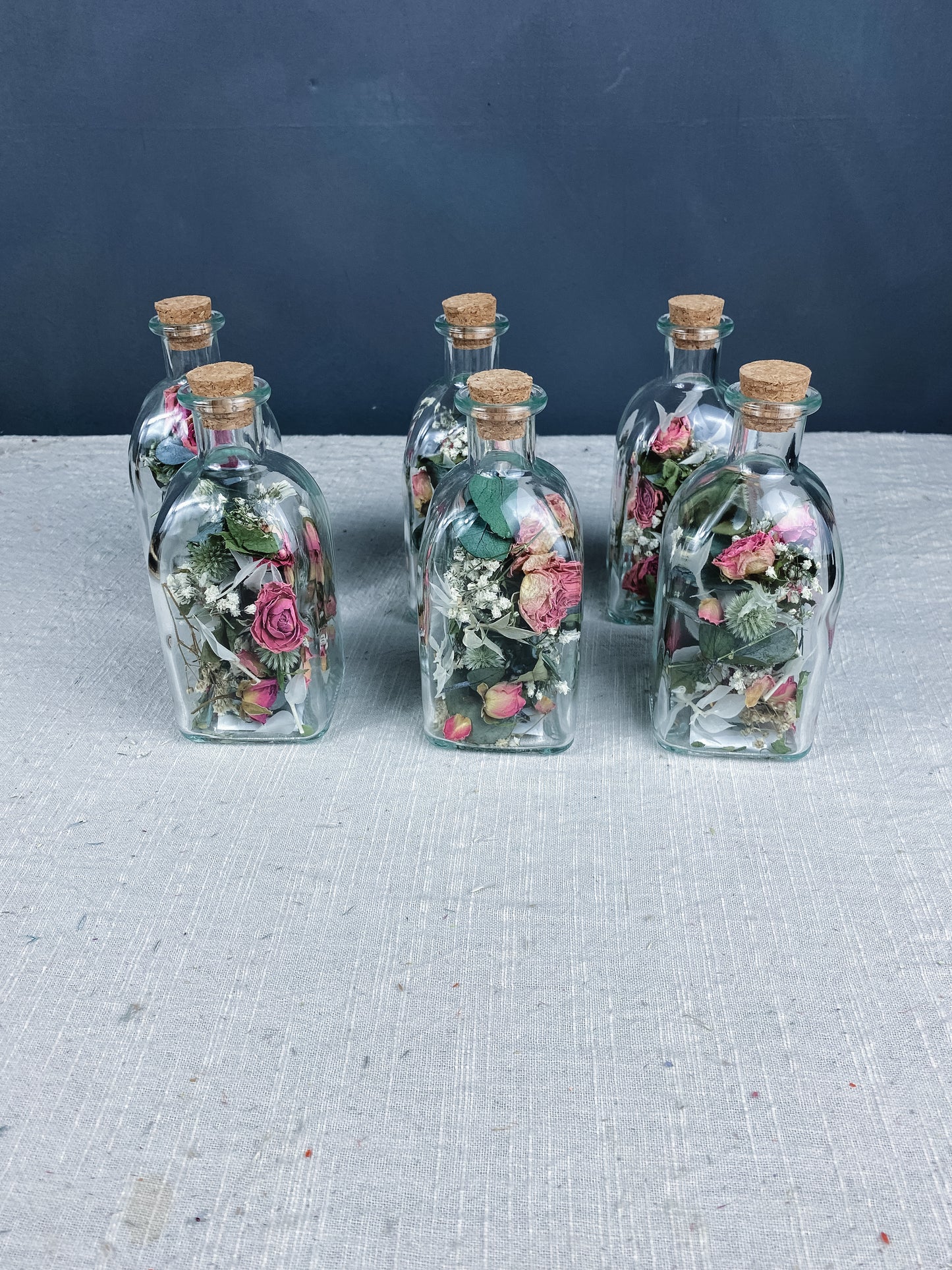 Dried flower glass bottle