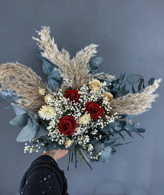 Rosie dried flower bridal bouquet