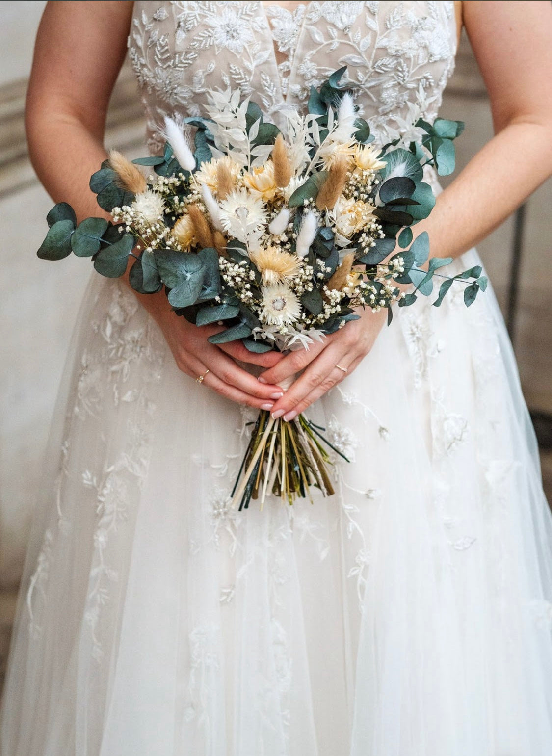 Hana dried flower bridal bouquet