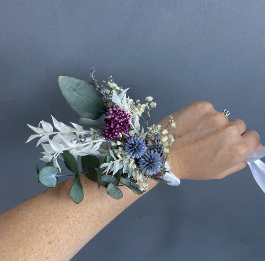 Devon dried flower corsage