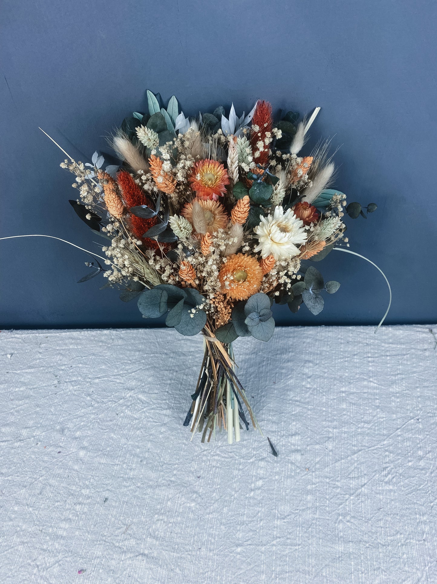 Nia dried flower bridesmaid bouquet