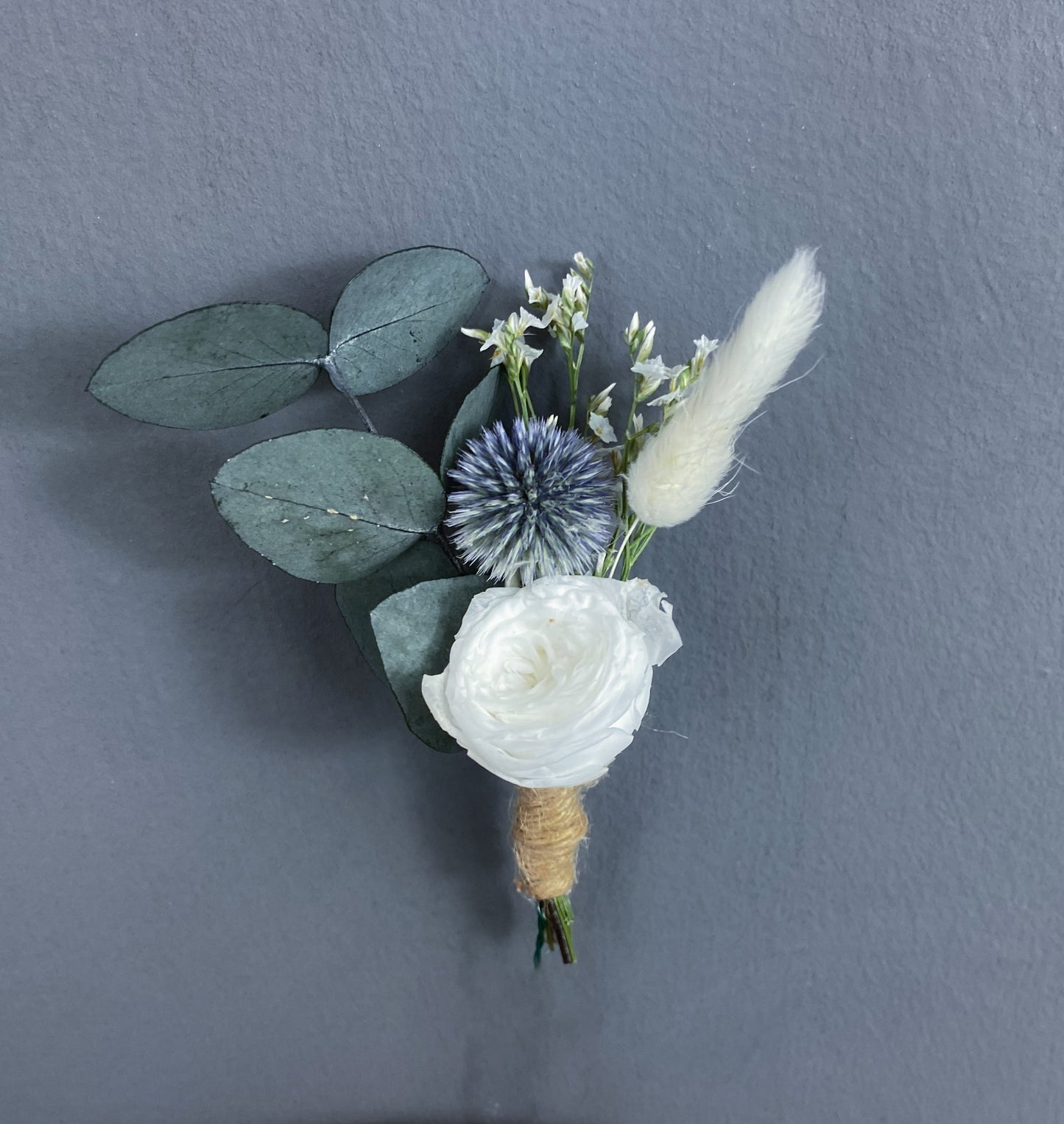 Margot dried flower buttonhole