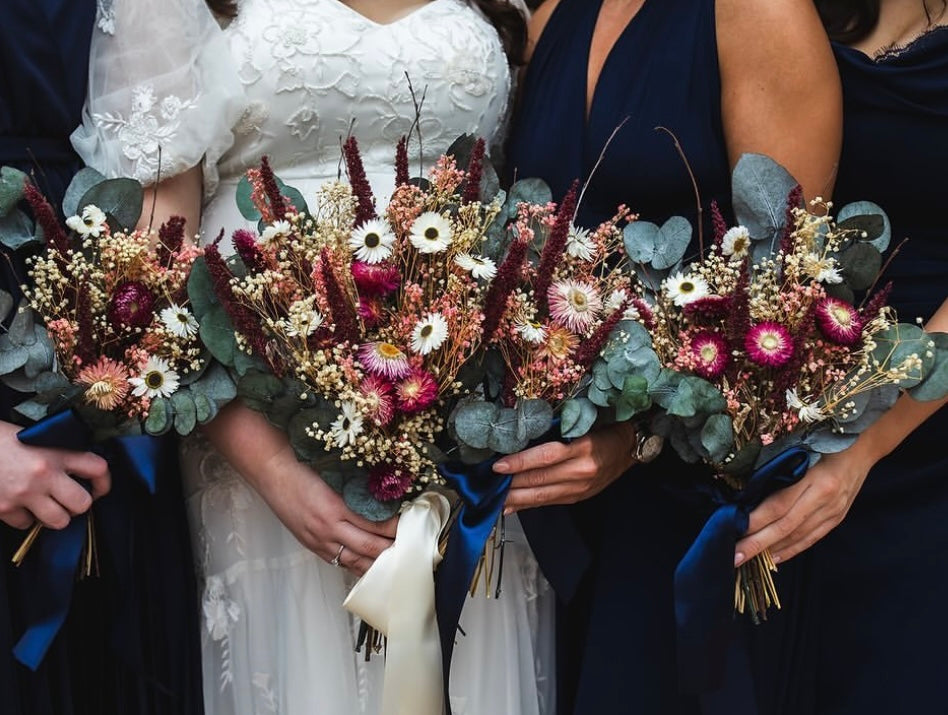 Daisy Dried Flower Bridal Bouquet