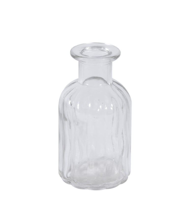 Ribbed Glass Bottle - 3 sizes wedding vase