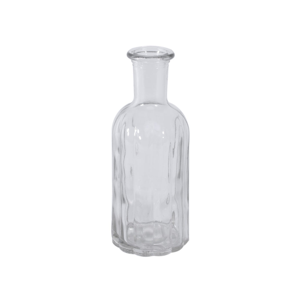 Ribbed Glass Bottle - 3 sizes wedding vase