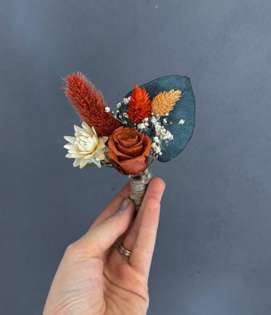 Pearl dried buttonhole