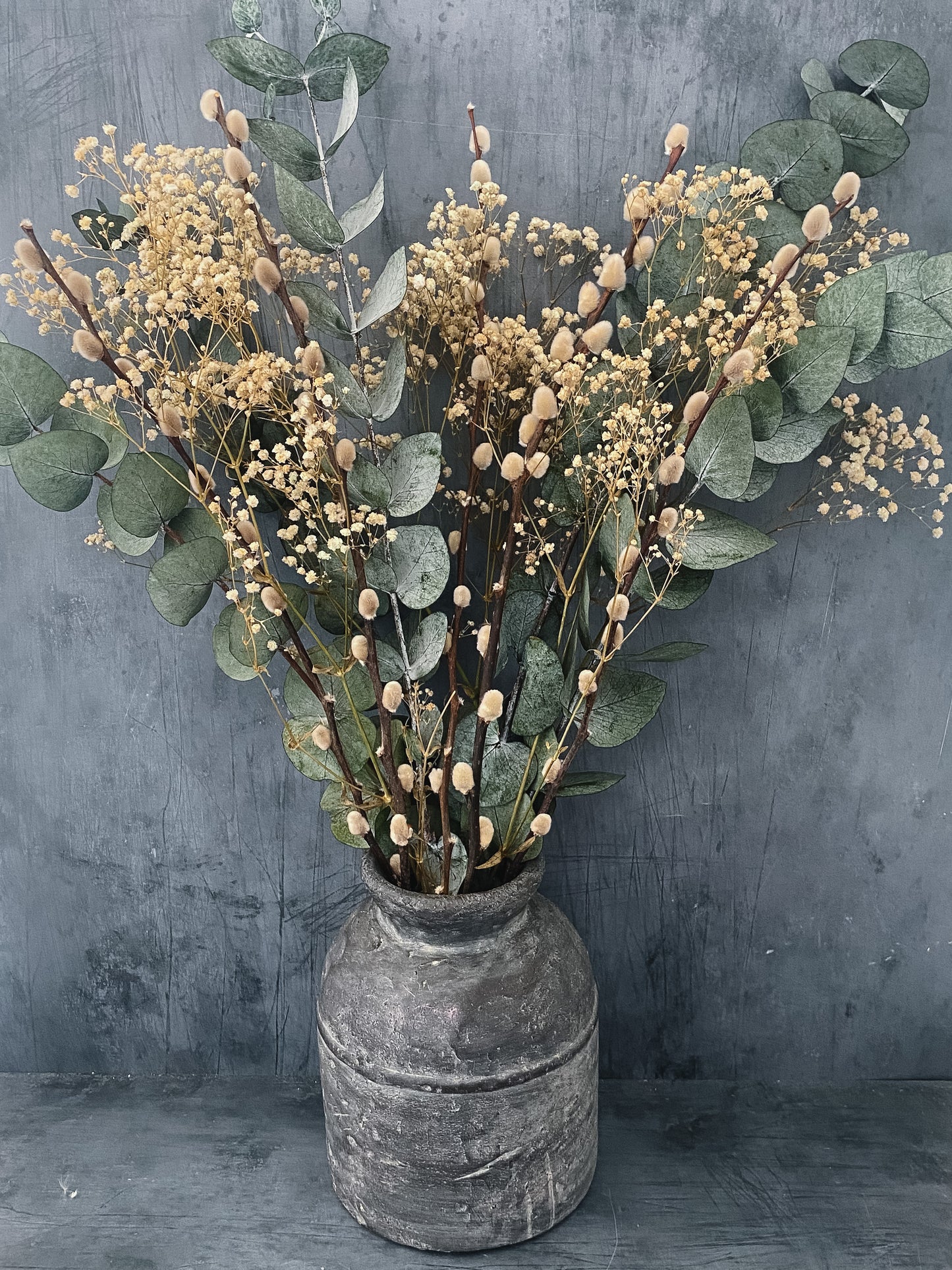 Preserved Eucalyptus, Willow Seeded, Dark Green Dried Florals by  BLOOMINGFUL FLOWERS
